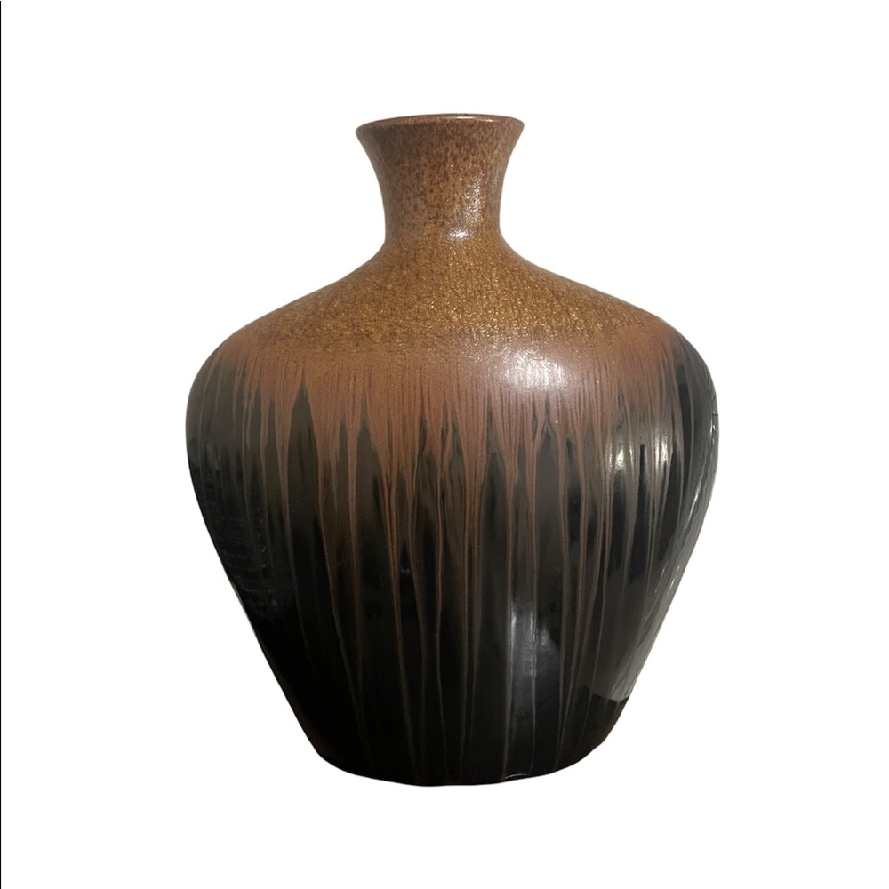 Decorative vase black/brown/gold